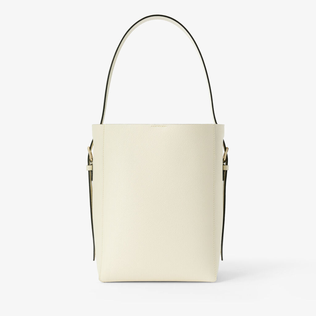 Soft Bucket Mini Bag - Pergamena White - Vitello VS - Valextra - 5