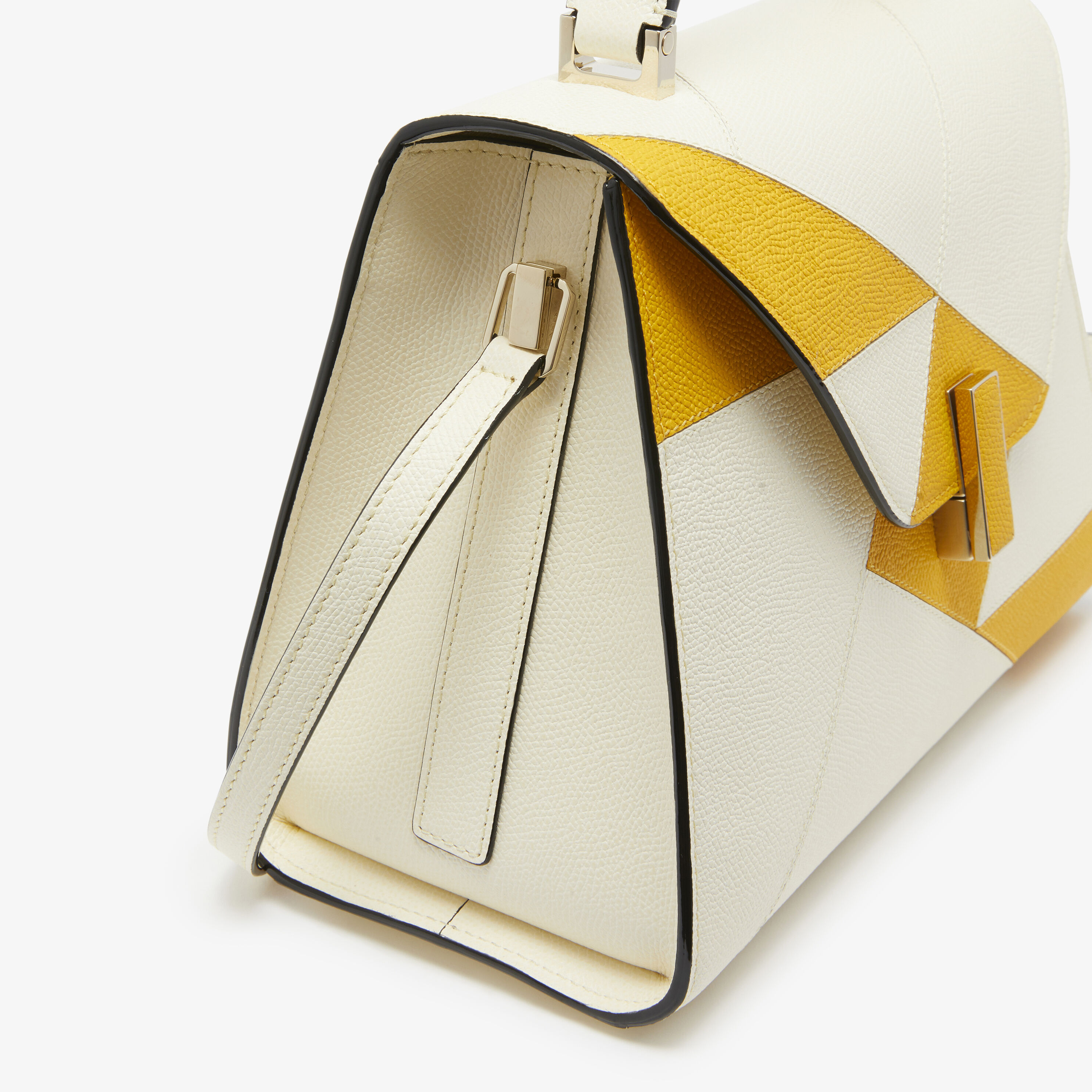 Women s White Yellow top handle Medium bag Valextra Iside