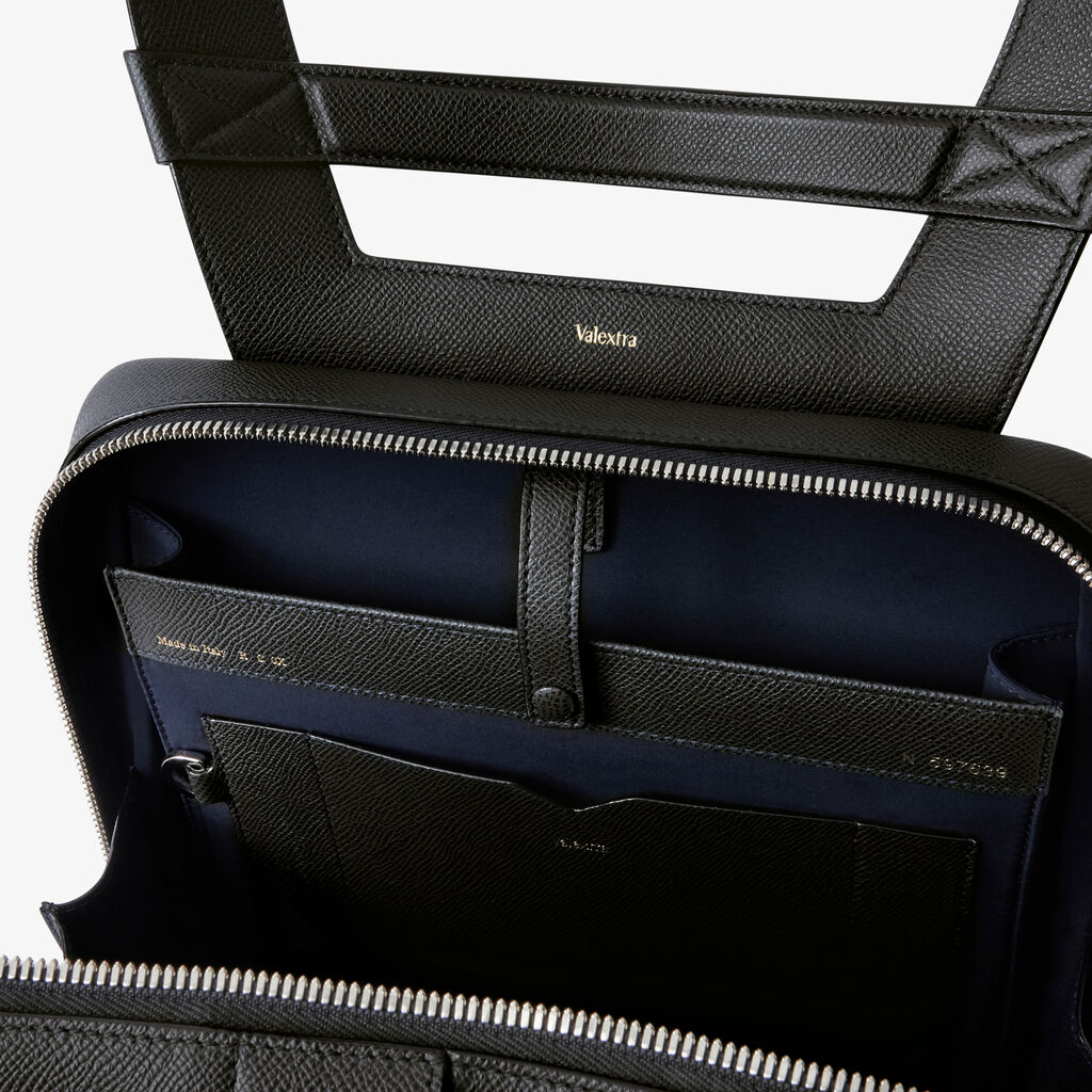 V-Line Backpack - Night Blue - Vitello Millepunte Soft - Valextra - 2