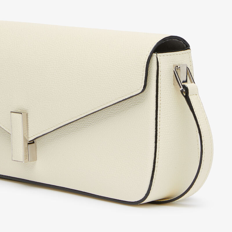 Iside Shoulder Bag - Pergamena White - Millepunte calf leather - Valextra - 5
