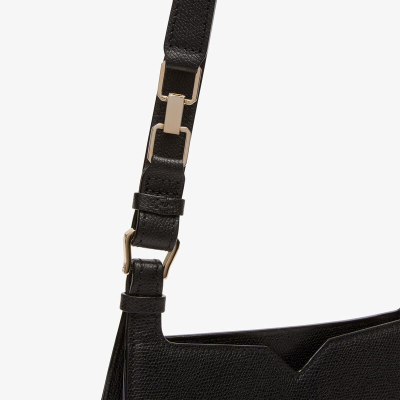Hobo Weekend Mini Bag - Black - Millepunte calf leather - Valextra - 4