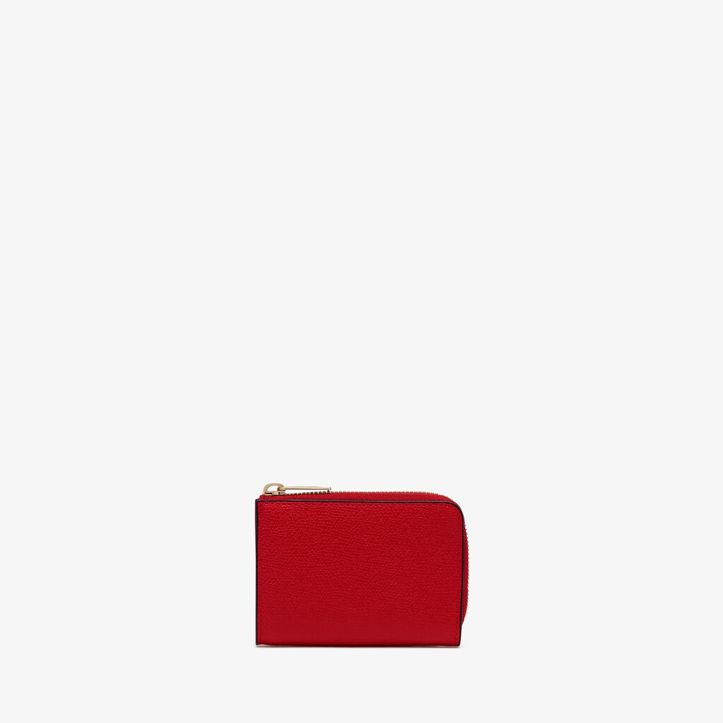 Valextra Portachiavi da Donna in Pelle Rossa | Valextra Zip Around