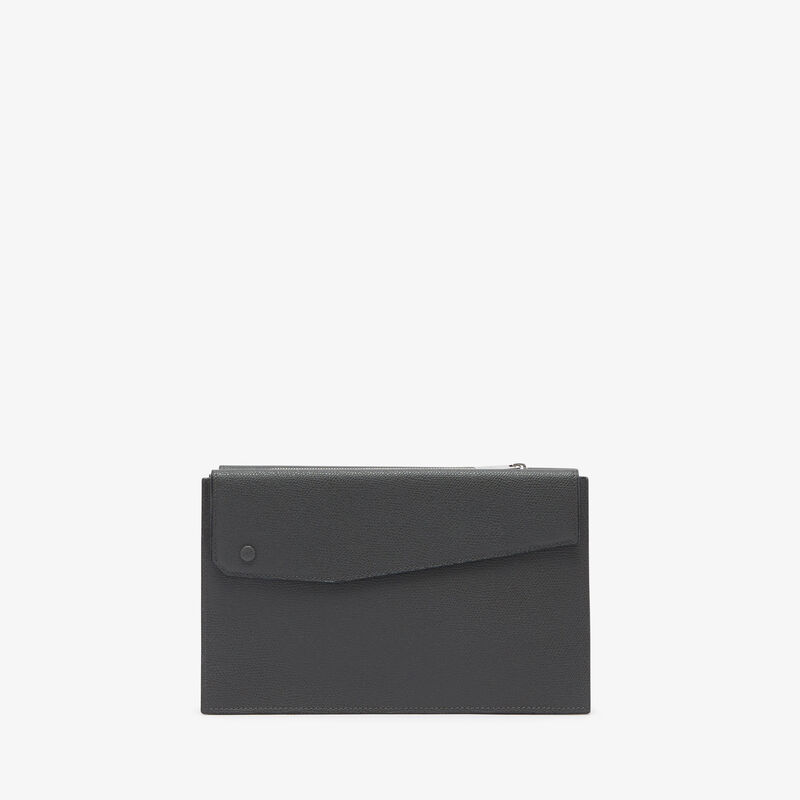 Pocket Crossbody Bag - Smokey Grey - Millepunte calf leather - Valextra - 6
