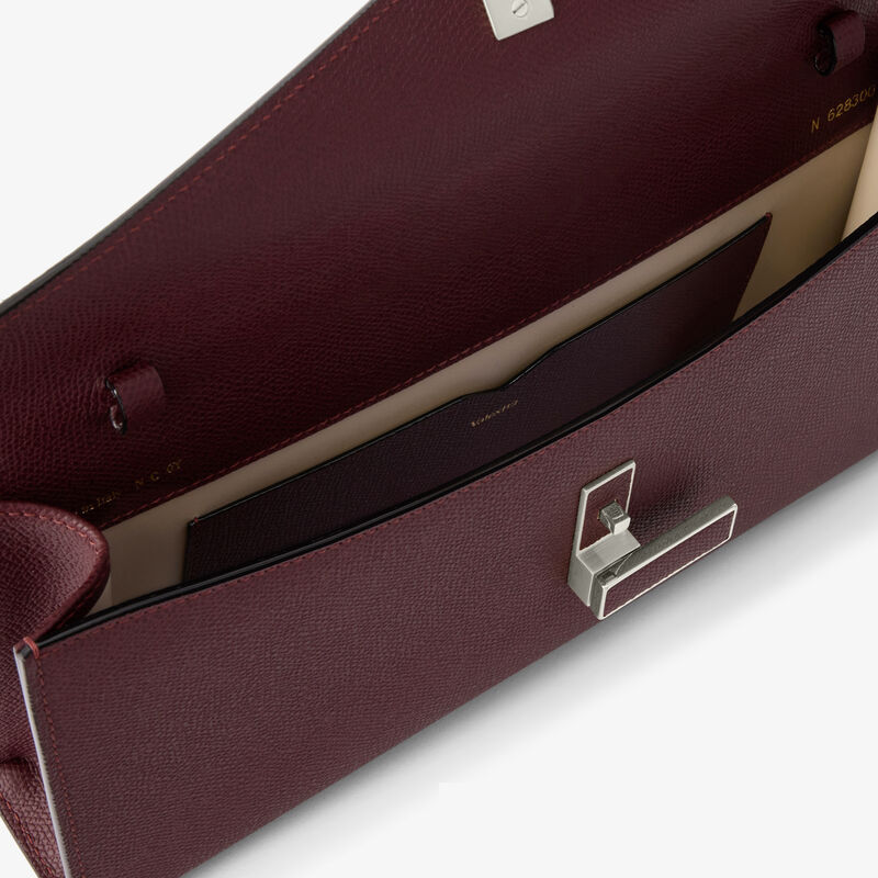 Iside Clutch - Claret Red - Millepunte calf leather - Valextra - 3