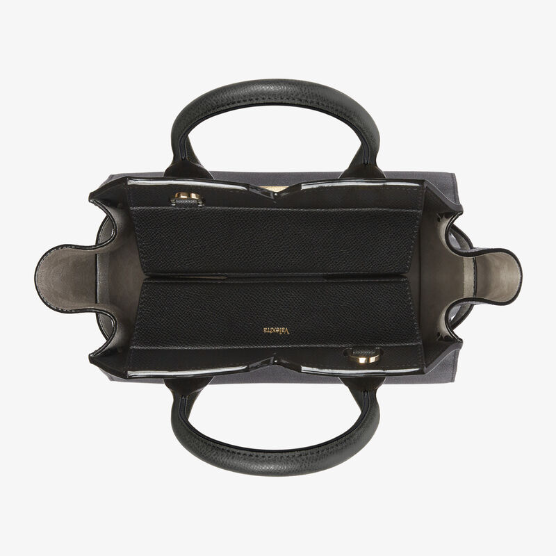 Milano Two Handles Mini Bag - Black - Millepunte Soft calf leather - Valextra - 8