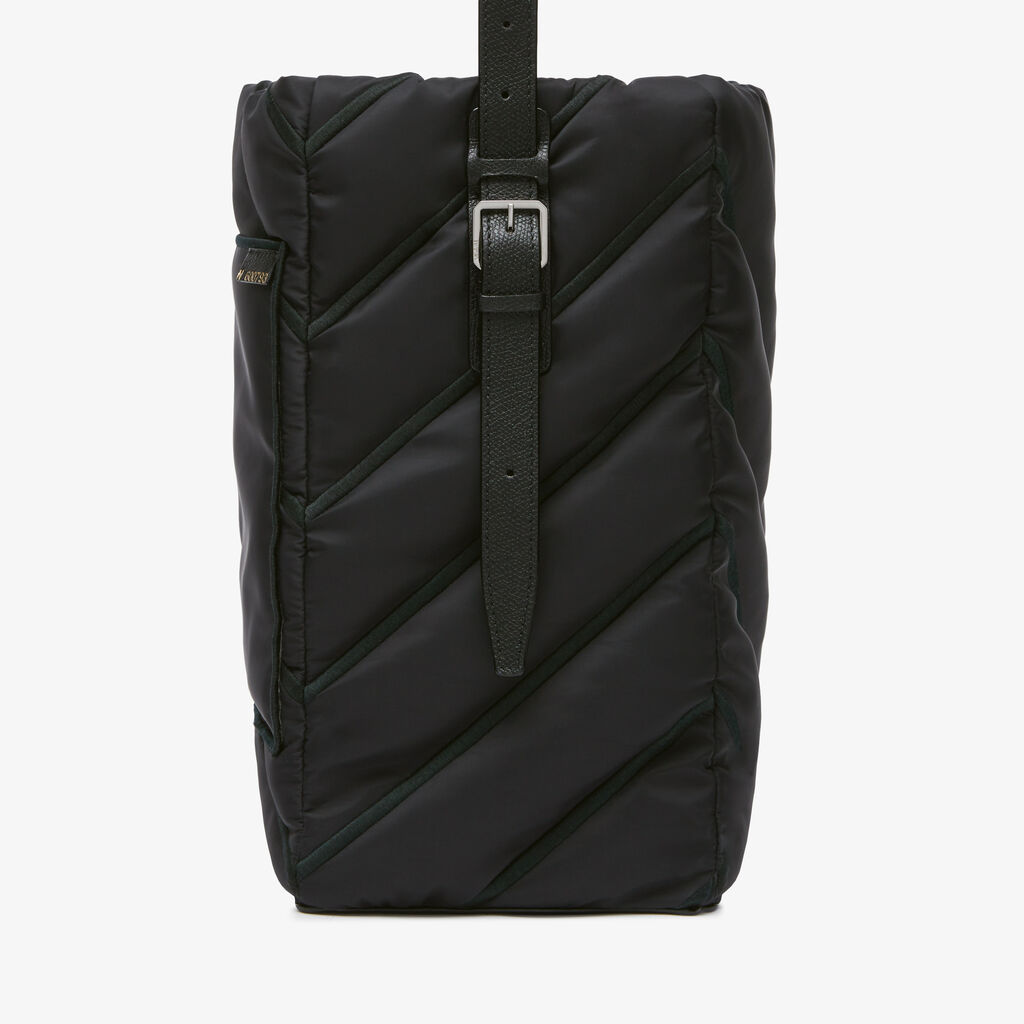 Soft Puffer Bucket Mini Bag - Black - Tessuto Nylon Imbottito/Vitello VS - Valextra - 4