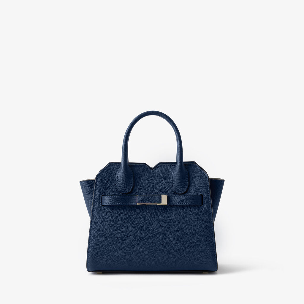 Milano Crossbody Micro Bag - Sapphire Blue - Millepunte Soft calf leather - Valextra - 1