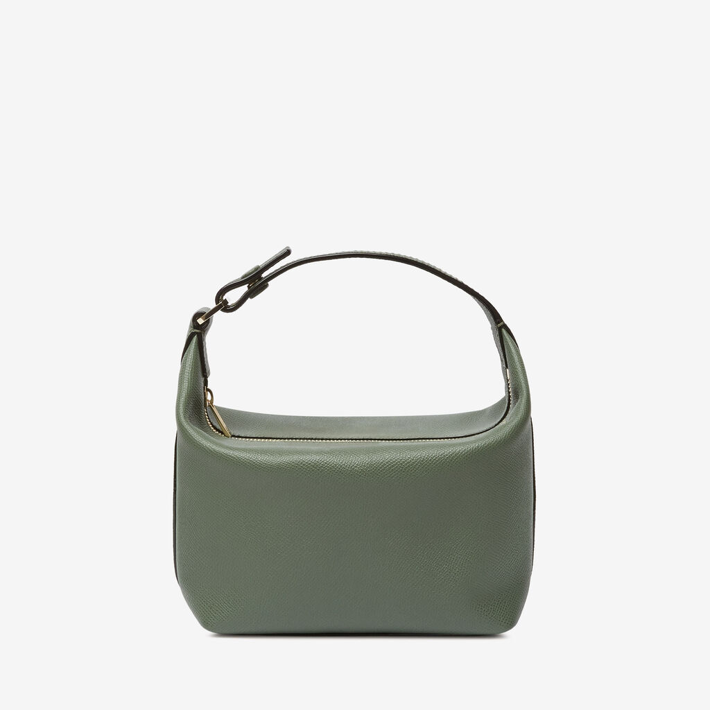 Mochi Top Handle Mini Bag - Musk Green - Vitello Millepunte Soft - Valextra - 1