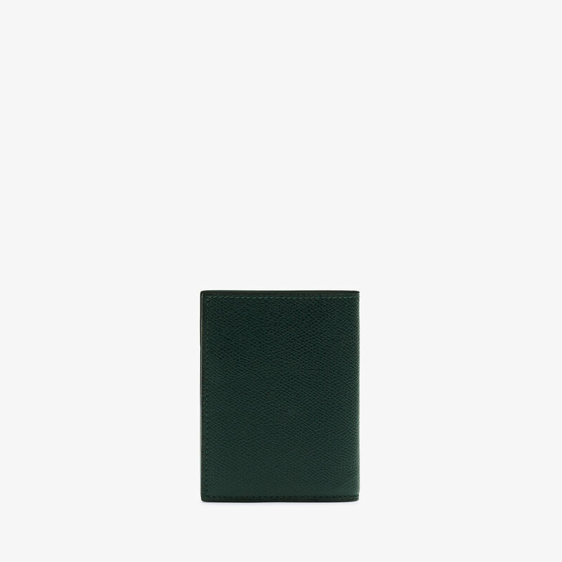 Bifold Wallet 4CC - Valextra Green - Millepunte calf leather - Valextra - 4