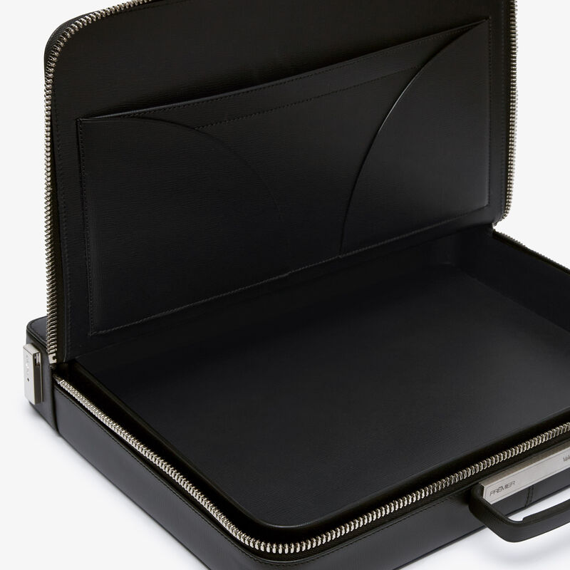 Premier Briefcase 24H - Black - Pavè calf leather - Valextra - 5