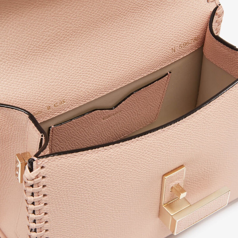 Iside Braided Crossbody Micro Bag - Bonne Mine Pink - Millepunte calf leather - Valextra - 3