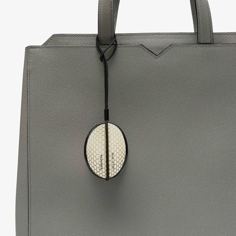 Golf Ball Charm - Pergamena White/Black - Millepunte calf leather - Valextra - 2