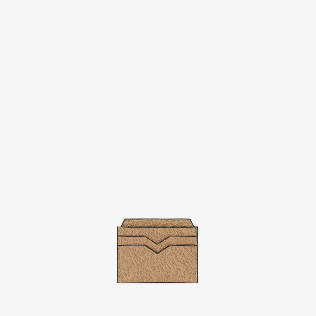 Valextra Porta Carte 4CC | Pelle di vitello Millepunte | Beige Cashmere | Valextra