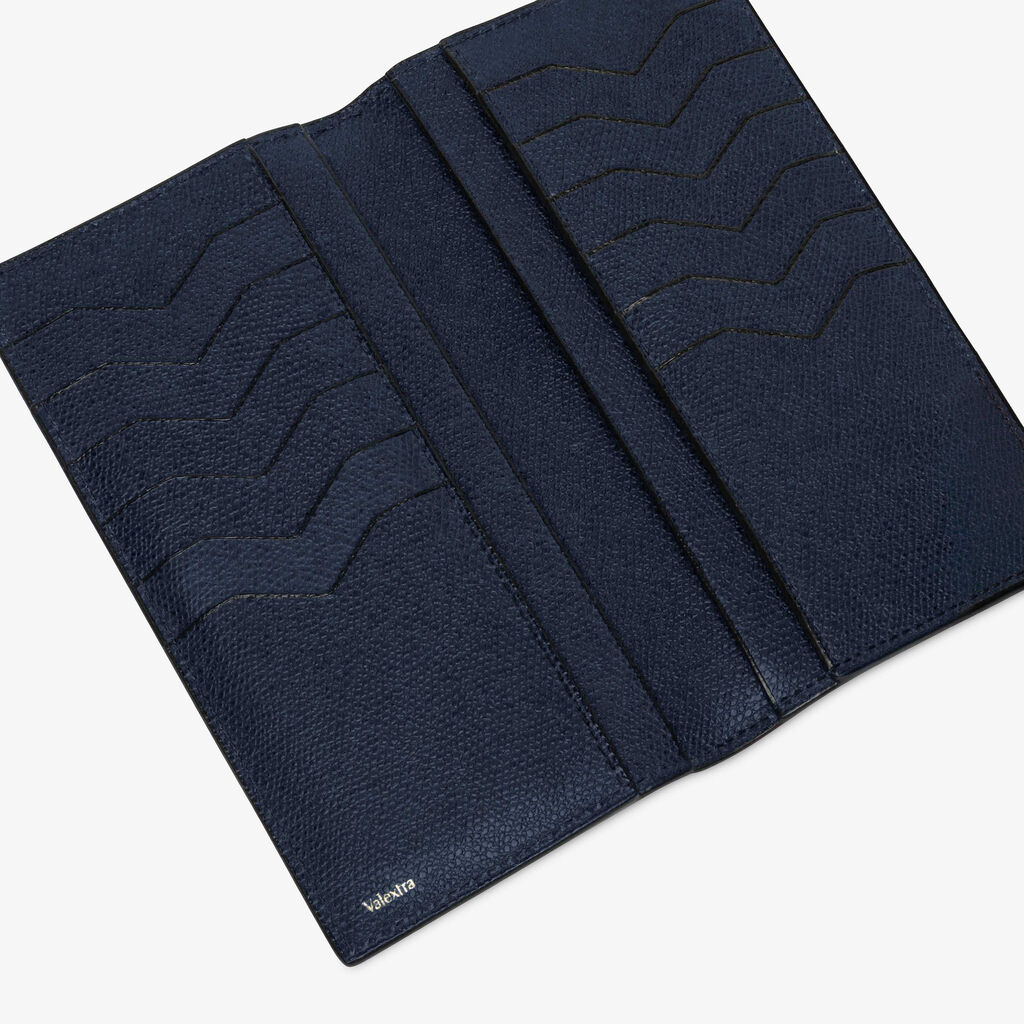 Vertical Wallet 12Cc - Dark Blue - Vitello VS - Valextra - 2