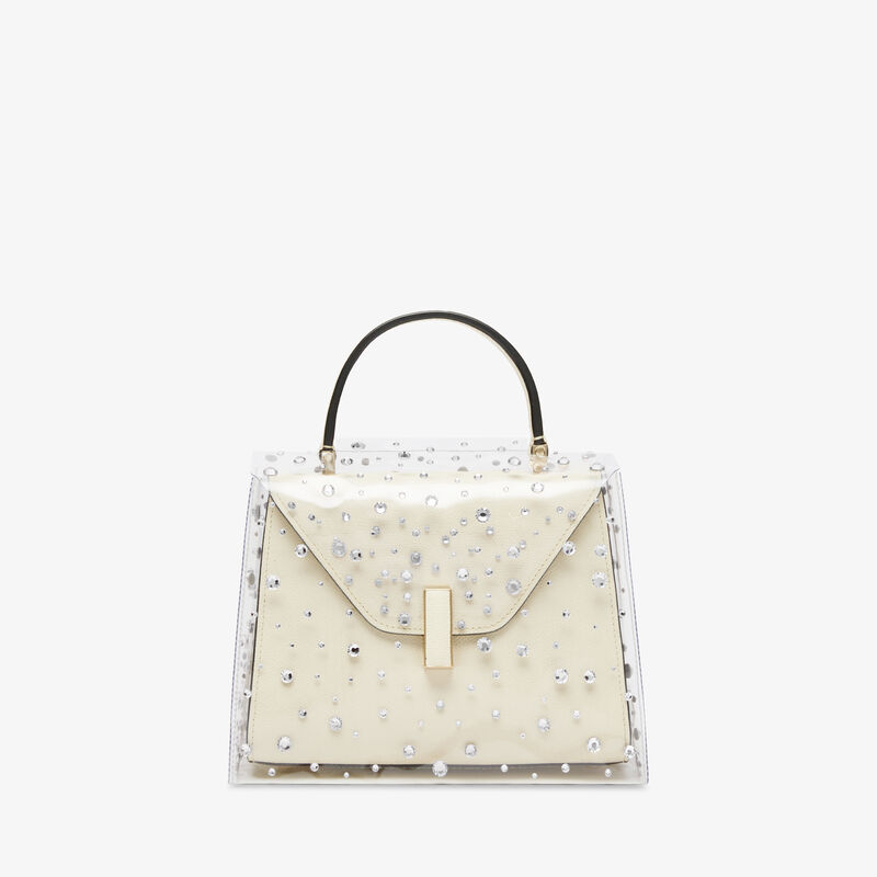 Iside Mini Rhinestone raincoat - Transparent/Silver - Recyclable Ecoline Sheer and Strass - Valextra - 2