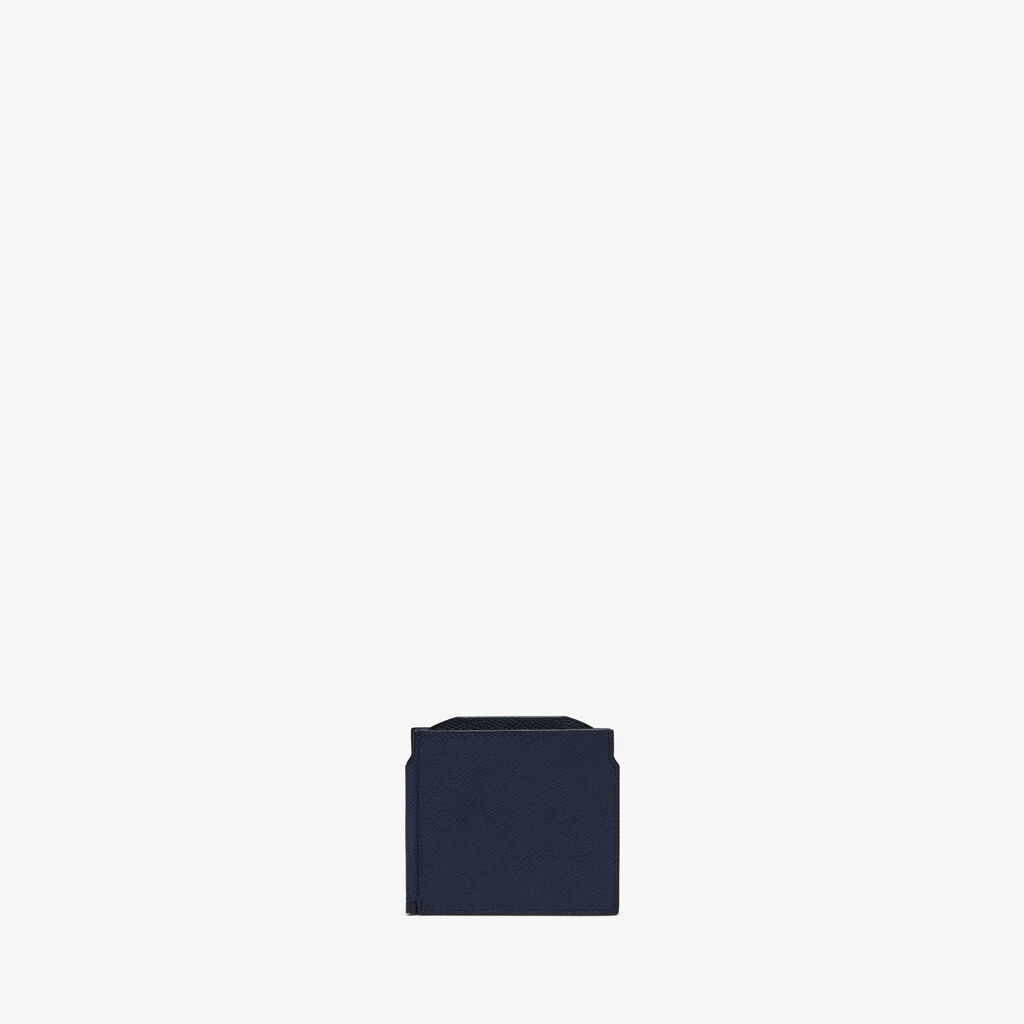 Valextra Portafoglio con fermasoldi trifold in Pelle Blu | Valextra