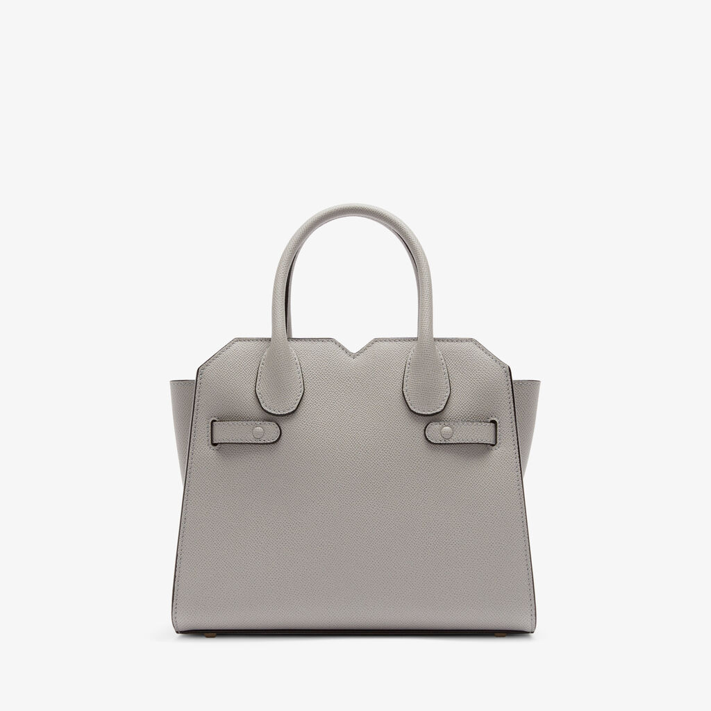 Milano Two Handles Mini Bag - Ash Grey - Vitello Millepunte Soft - Valextra - 6