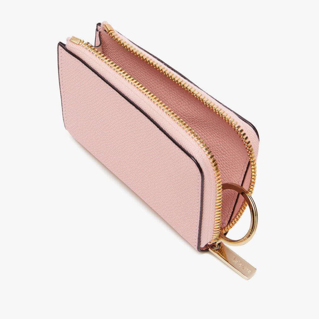 Key Holder Zip Around - Peony Pink - Vitello VS - Valextra - 2