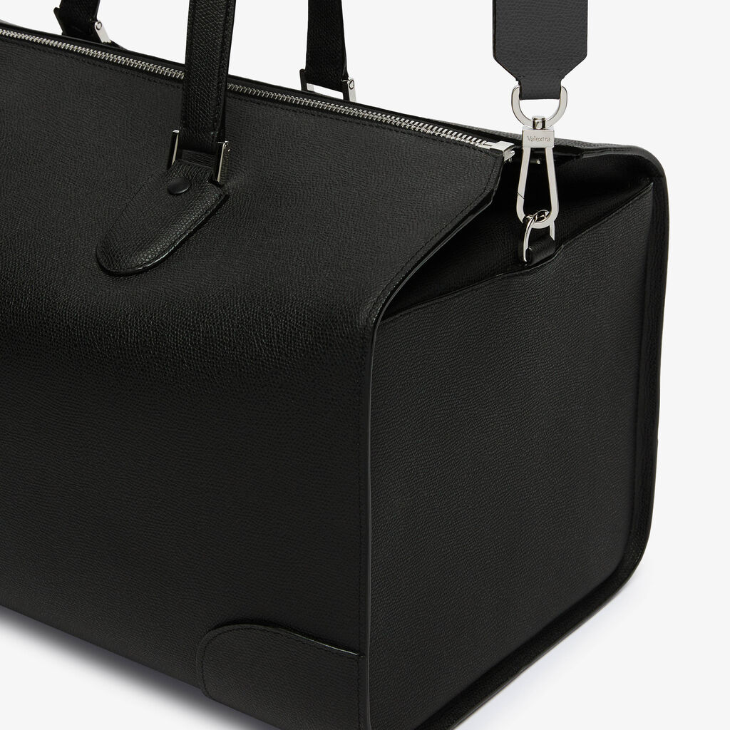 Babila Boston Travel Bag - Black - Vitello VS - Valextra - 4