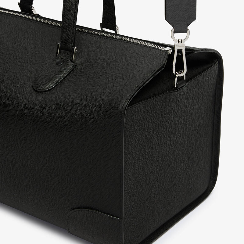 Babila Boston Travel Bag - Black - Millepunte calf leather - Valextra - 5