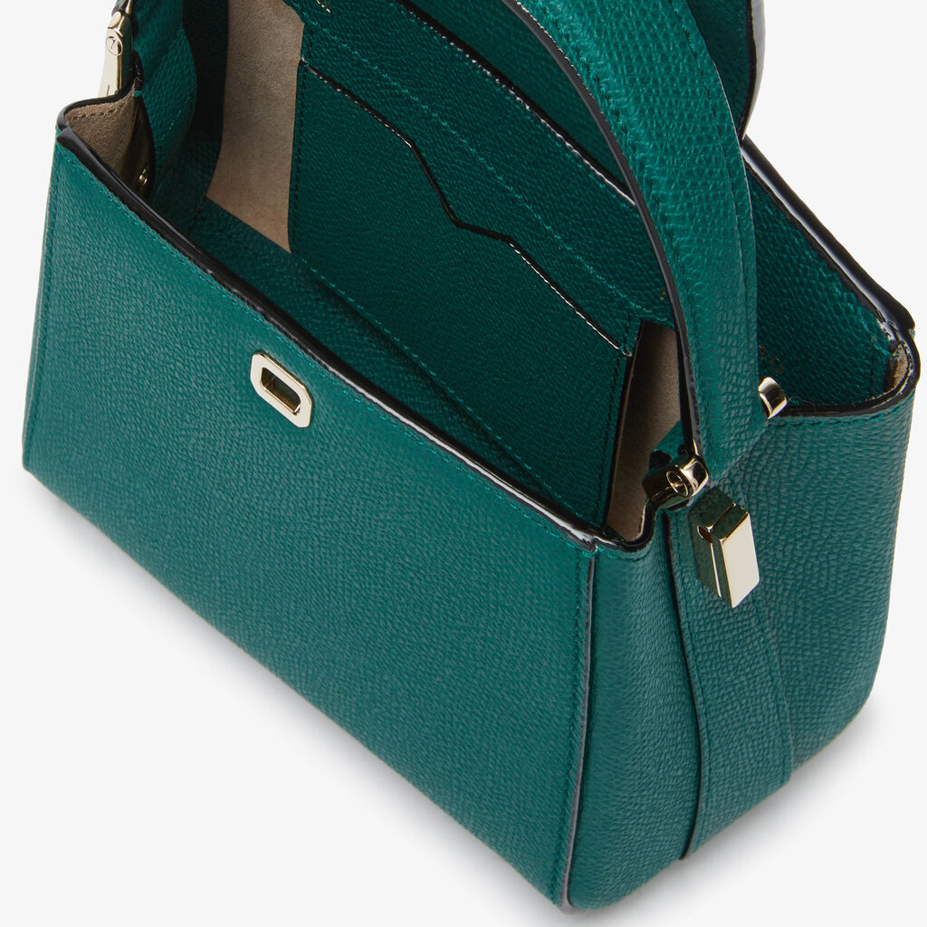 Brera Crossbody Micro Bag - Forest Green - Vitello VS - Valextra - 2