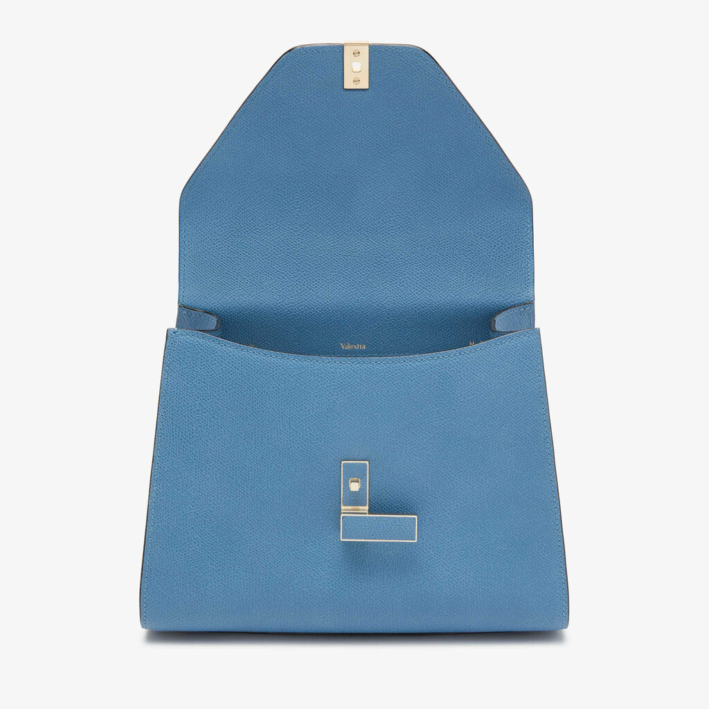 Iside Top Handle Medium Bag - Nebula Blue - Vitello VS - Valextra - 7