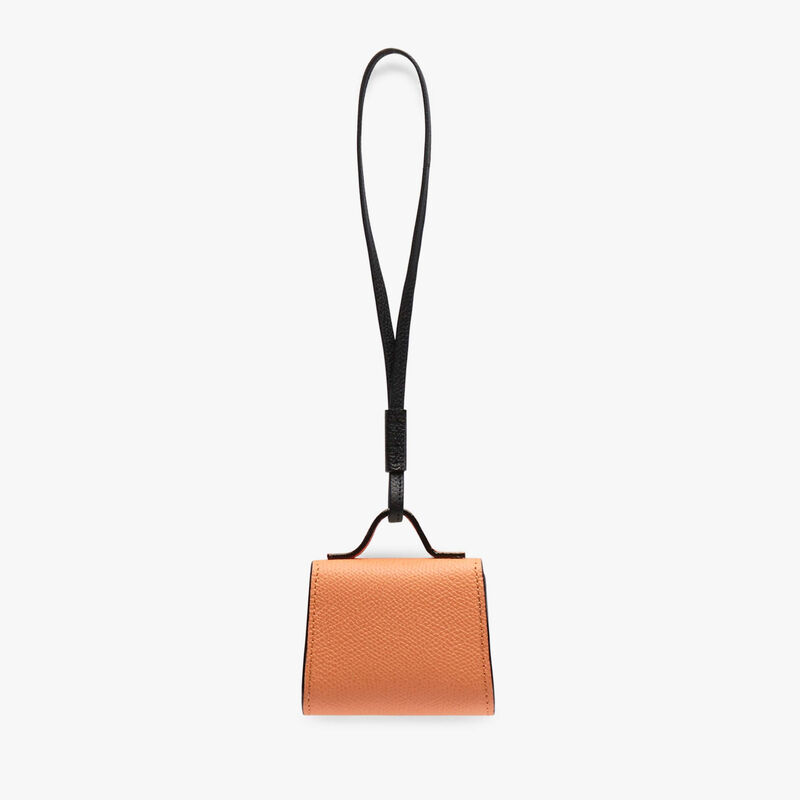Iside Charm - Peach Orange/Black - Millepunte calf leather - Valextra - 4