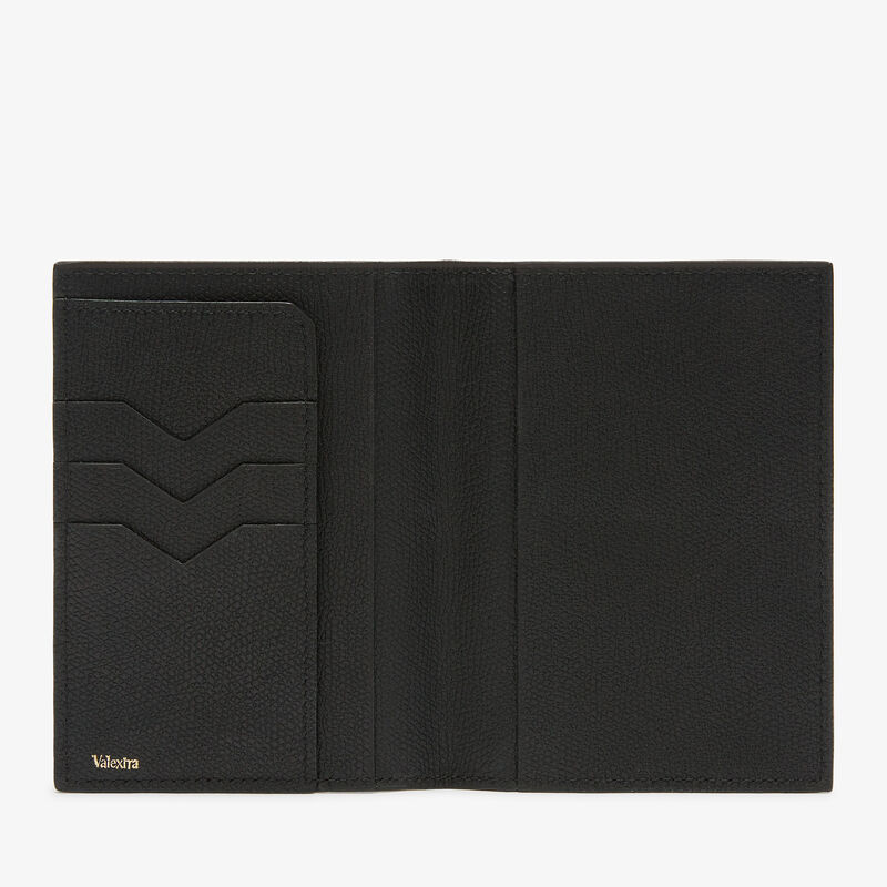Passport Holder 3CC - Black - Millepunte calf leather - Valextra - 5