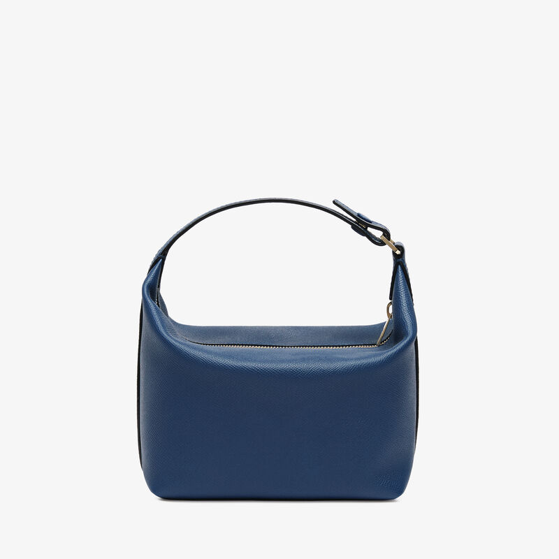 Mochi Top Handle Mini Bag - Sapphire Blue - Millepunte Soft calf leather - Valextra - 6