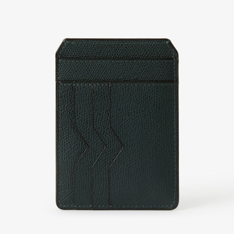 Card Case and Document Holder - Valextra Green - Millepunte calf leather - Valextra - 4