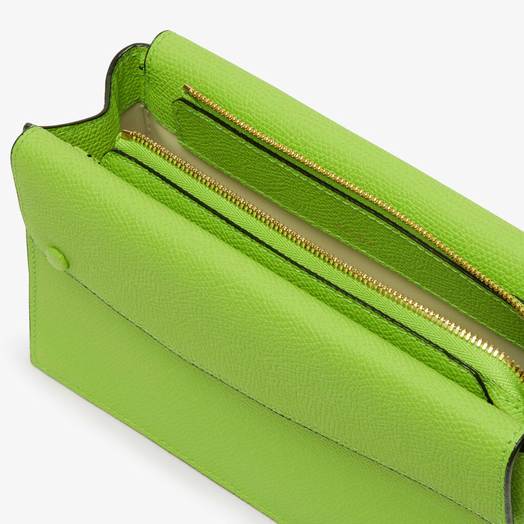 Pocket Slim Crossbody Bag - Apple Green - Vitello VS - Valextra - 3