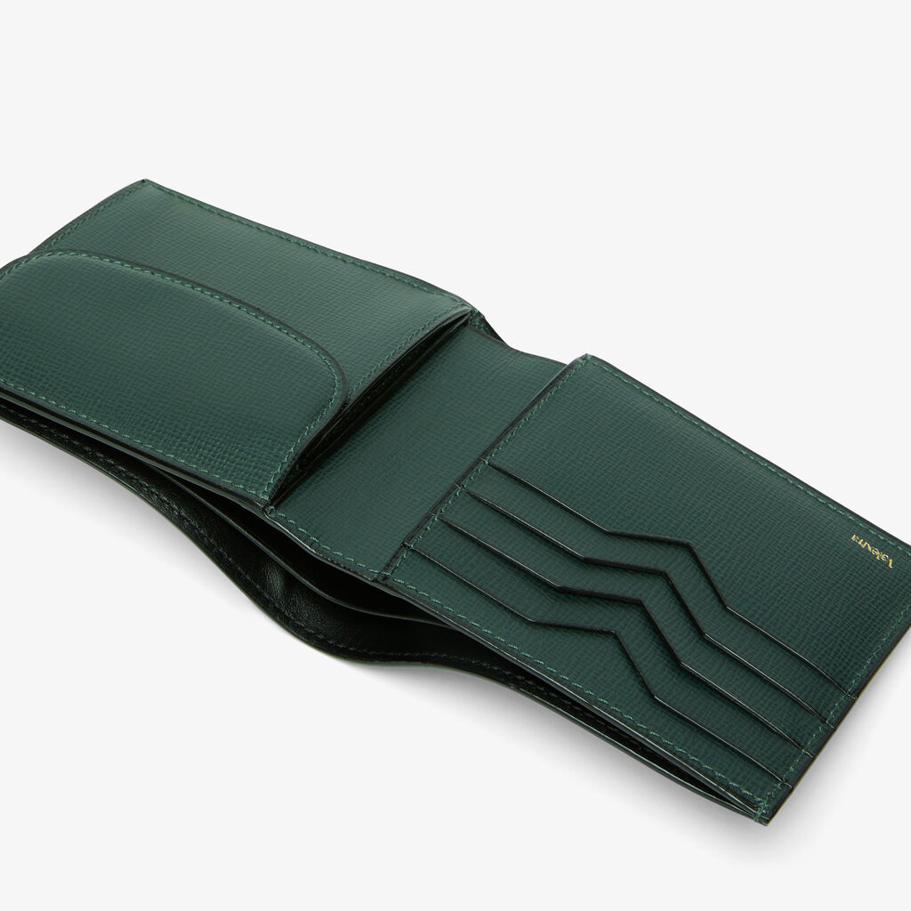 Wallet 4Cc With Coin Holder - Valextra Green - Cuoio VL - Valextra - 2