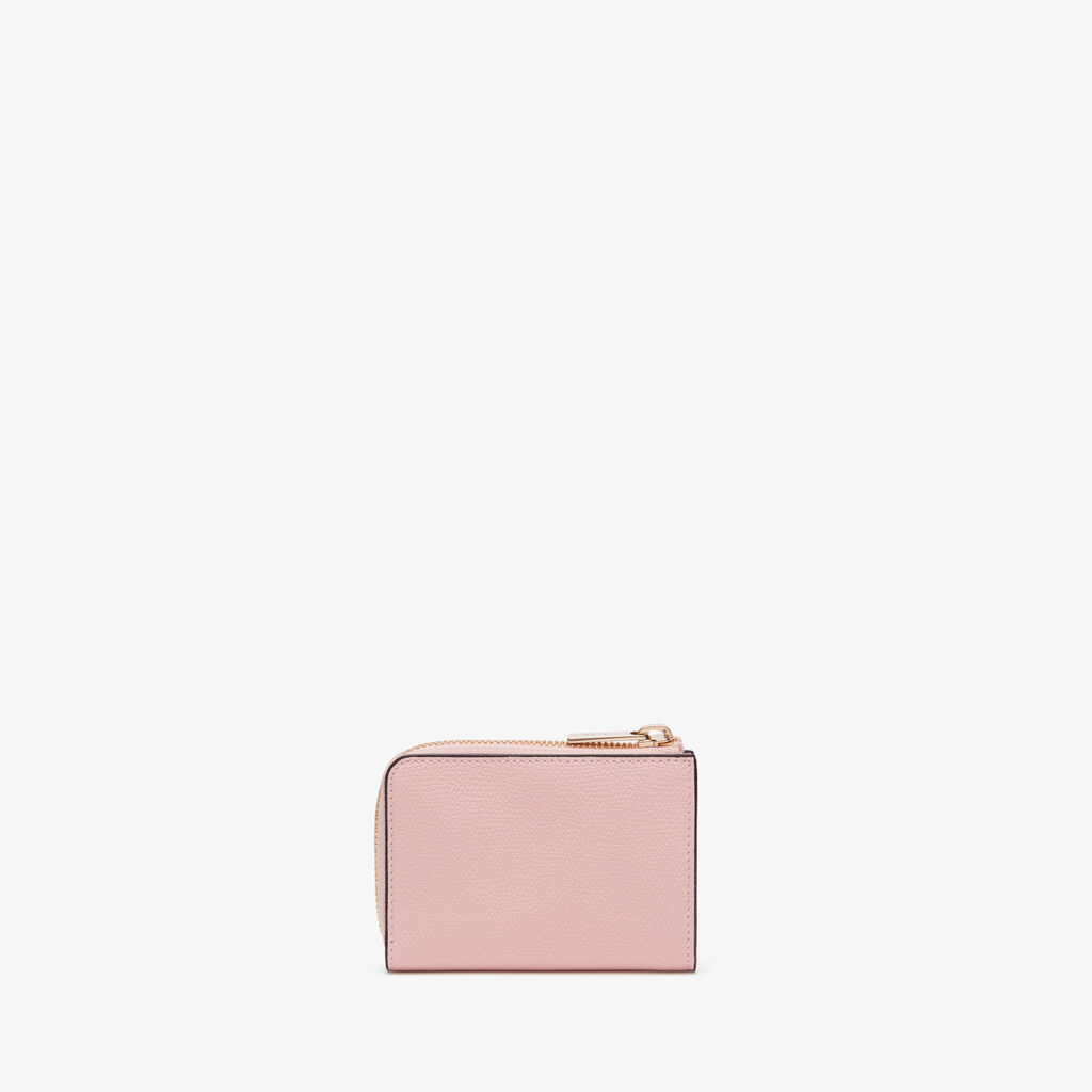 Key Holder Zip Around - Peony Pink - Vitello VS - Valextra - 4