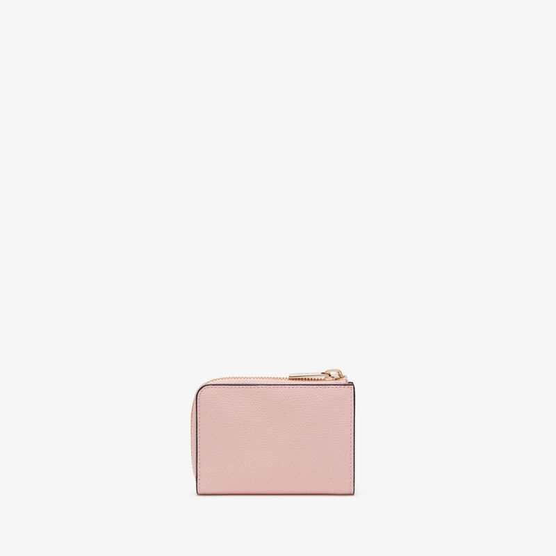 Key Holder Zip Around - Peony Pink - Millepunte calf leather - Valextra - 4