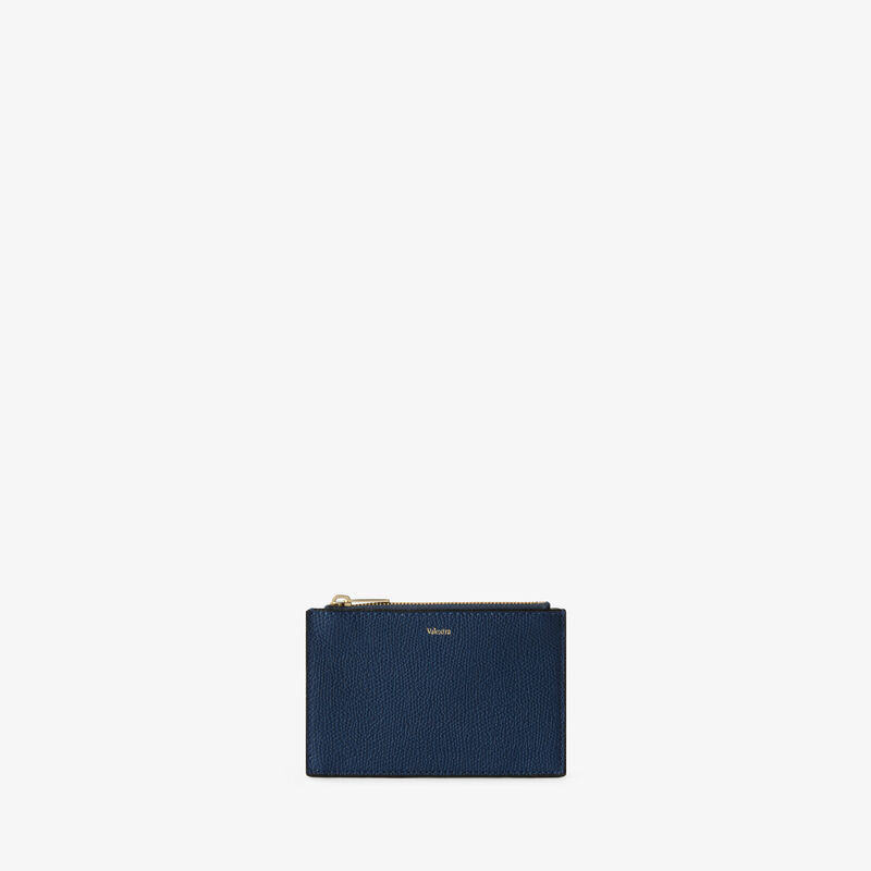 Card Holder 3CC with Zip - Sapphire Blue - Millepunte calf leather - Valextra - 4