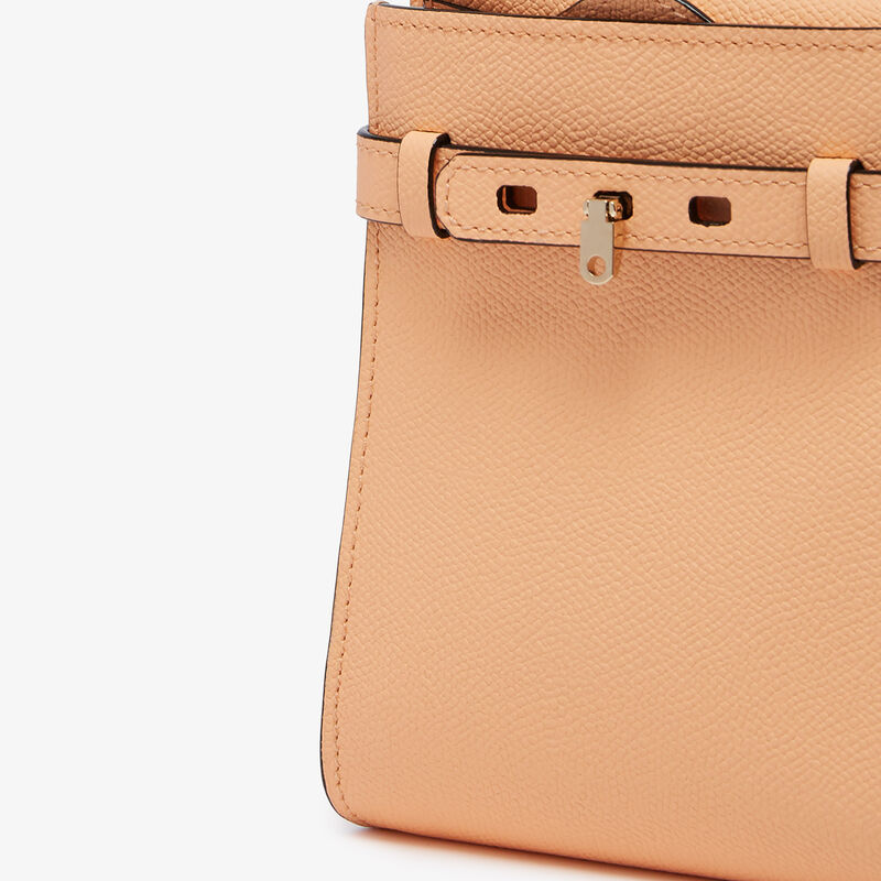 Brera B-Tracollina Slim Crossbody Micro Bag - Sunset Orange - Millepunte calf leather - Valextra - 5