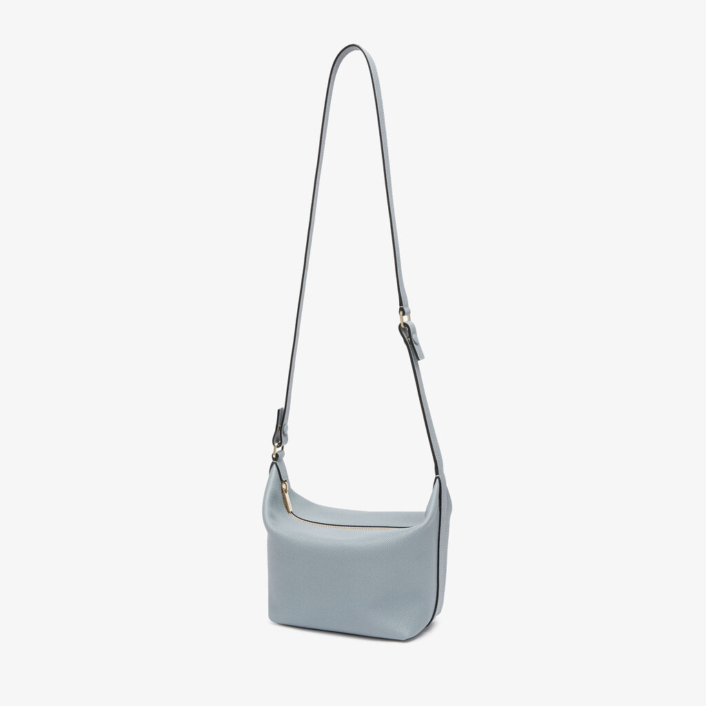 Mochi Top Handle Mini Bag - Niagara Blue - Vitello Millepunte Soft - Valextra - 4