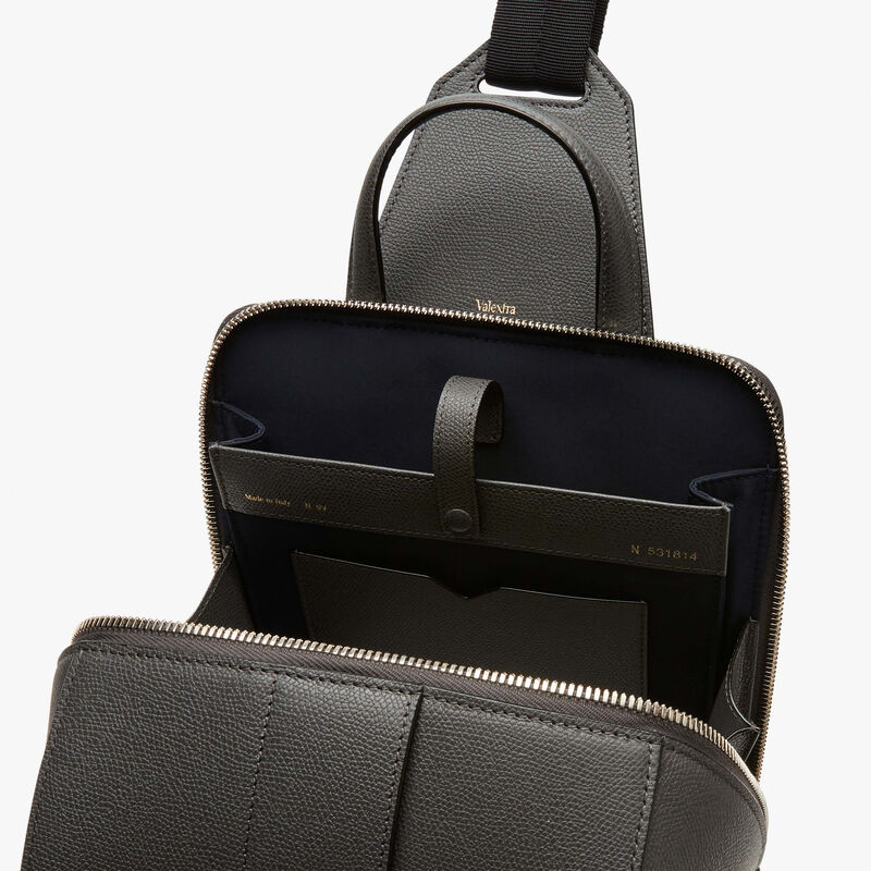 V-Line One Shoulder Backpack - Smokey Grey - Millepunte calf leather - Valextra - 5