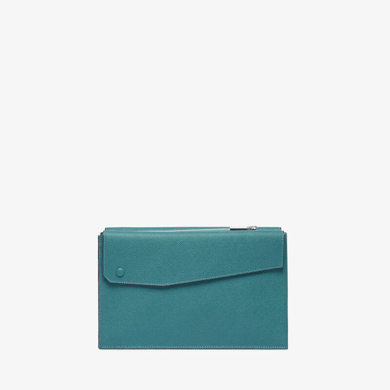 Pocket Crossbody Bag - Bottle Green - Millepunte calf leather - Valextra - 5