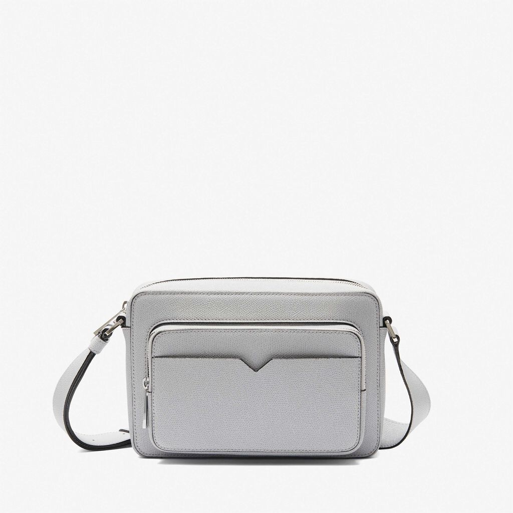 Borsa Reporter V-Line - Grigio Sasso - Vitello VS - Valextra - 1