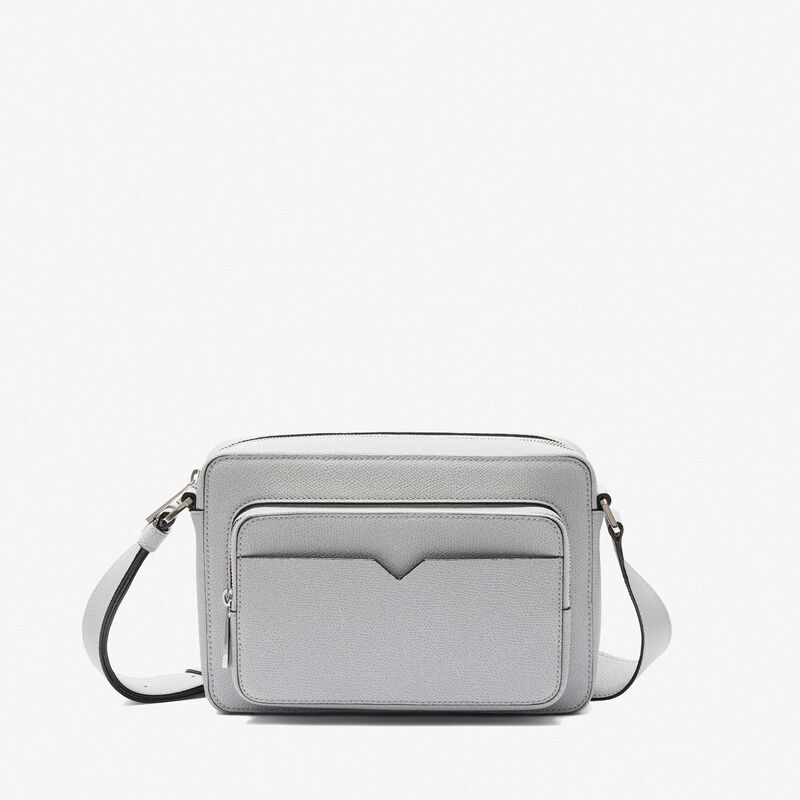 V-Line Reporter Bag - Stone Grey - Millepunte calf leather - Valextra - 1