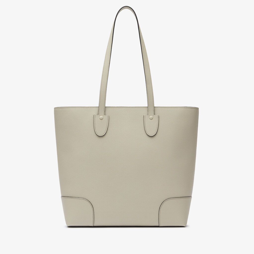 Babila Tote Medium Bag - Linen Grey - Vitello Millepunte Soft - Valextra - 1