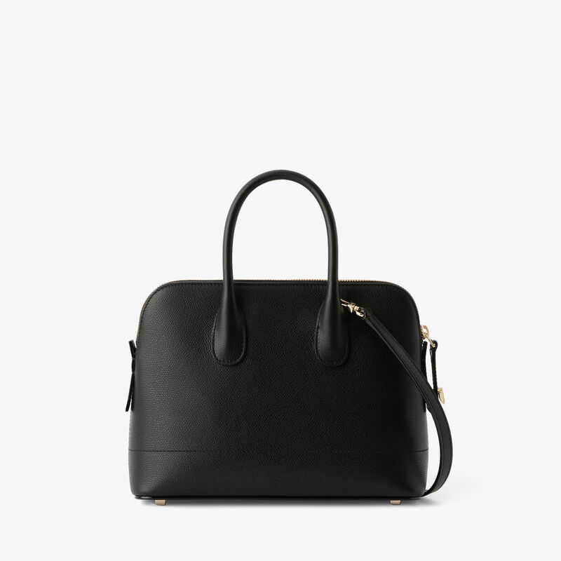 MyLogo Bowling Mini Bag - Black - Millepunte calf leather - Valextra - 1
