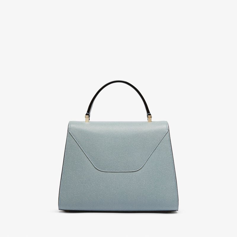 Iside Top handle medium bag - Smokey Blue - Millepunte calf leather - Valextra - 8