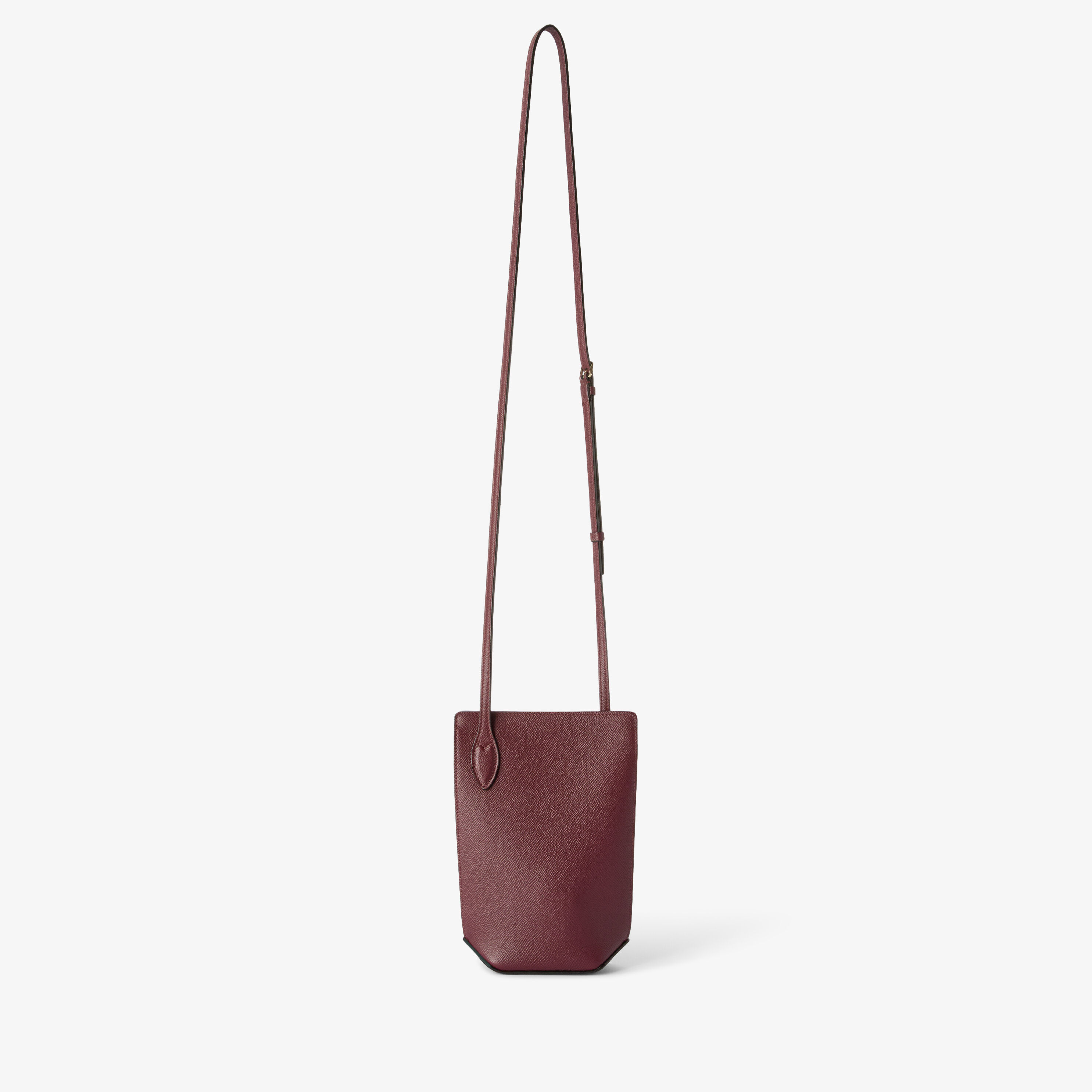Red Grained Leather Luxury Crossbody Phone Bag | Valextra Vivi