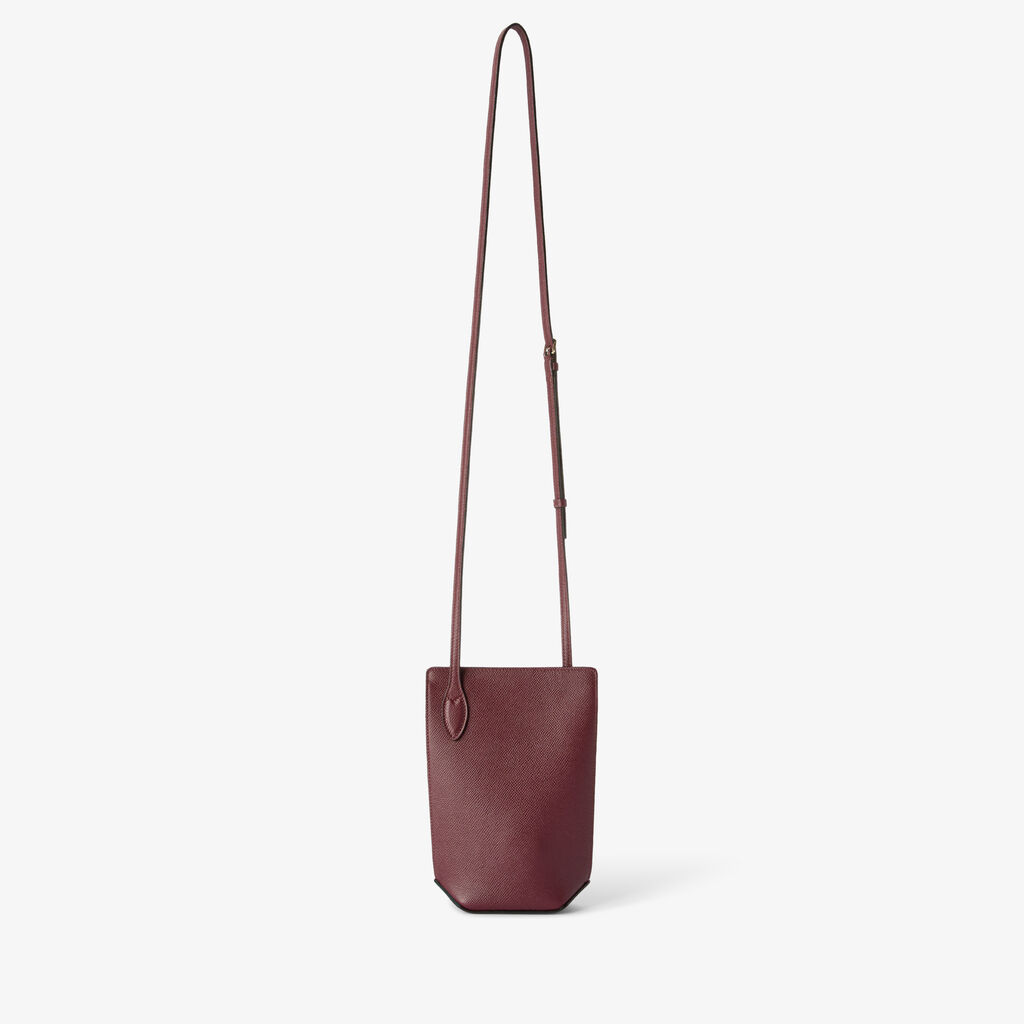 Vivi Crossbody Phone Bag - Claret Red - Millepunte Soft calf leather - Valextra - 3