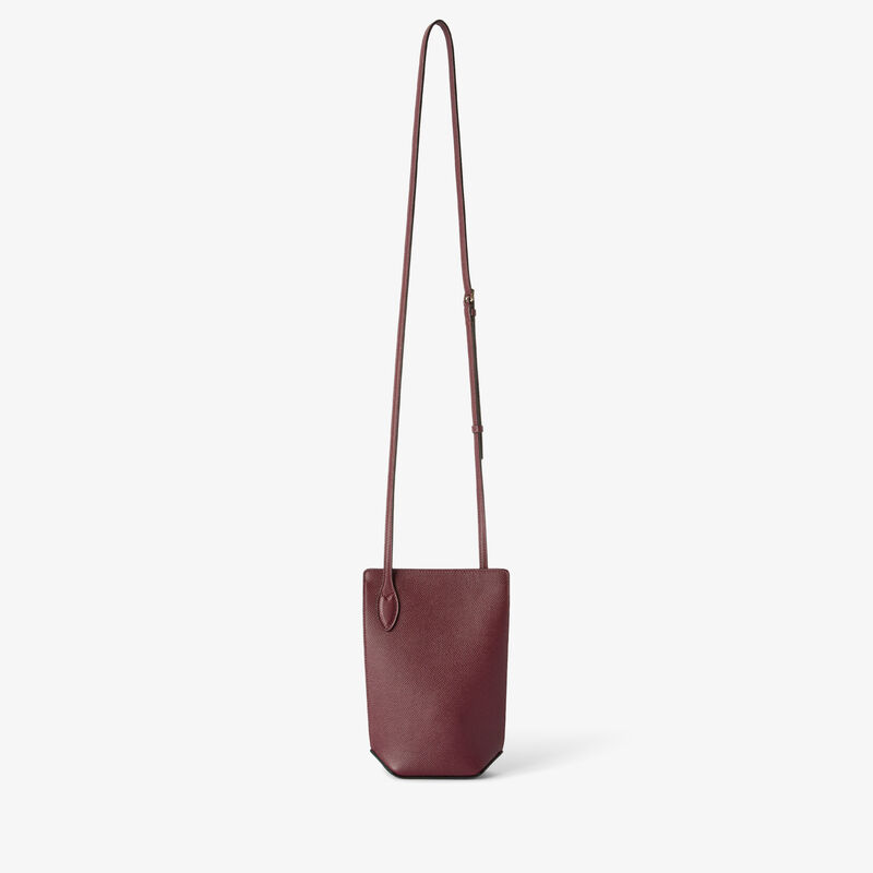Vivi Crossbody Phone Bag - Claret Red - Millepunte Soft calf leather - Valextra - 3