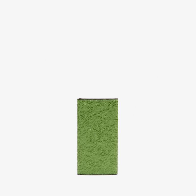 Key Holder 6 Hooks - Grass Green - Millepunte calf leather - Valextra - 3