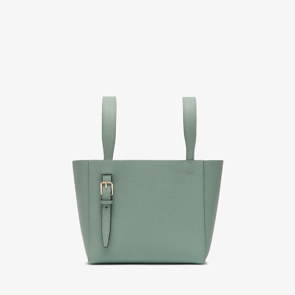 Soft Bucket Micro Bag - Eucalyptus Green - Vitello VS - Valextra - 5