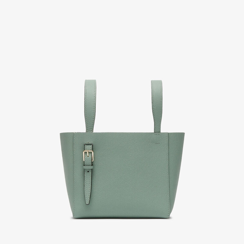 Soft Bucket Micro Bag - Eucalyptus Green - Millepunte calf leather - Valextra - 5